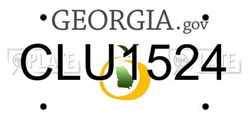 CLU1524 Georgia License Plate