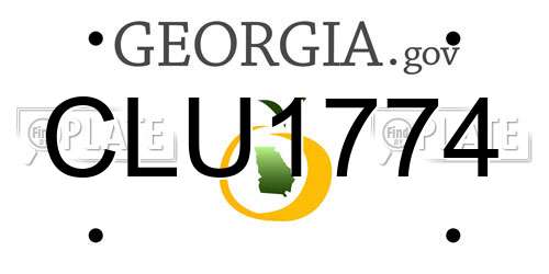 CLU1774 Georgia License Plate