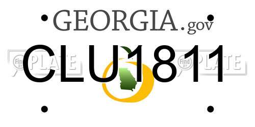 CLU1811 Georgia License Plate