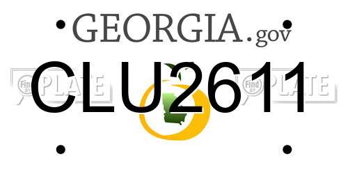 CLU2611 Georgia License Plate