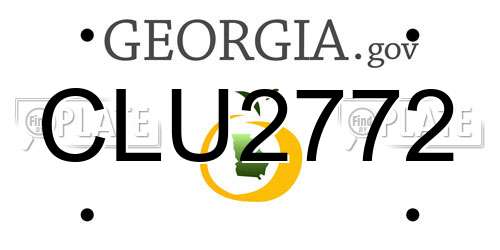 CLU2772 Georgia License Plate