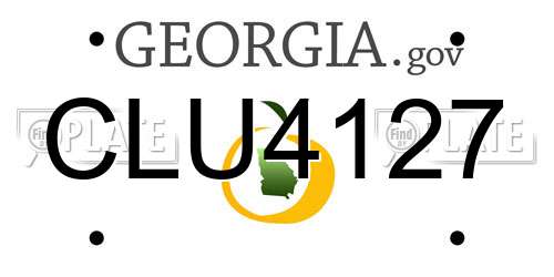CLU4127 Georgia License Plate
