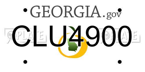 CLU4900 Georgia License Plate