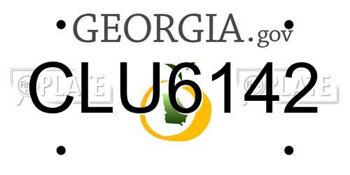 CLU6142 Georgia License Plate
