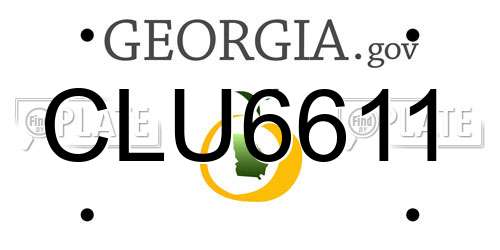 CLU6611 Georgia License Plate