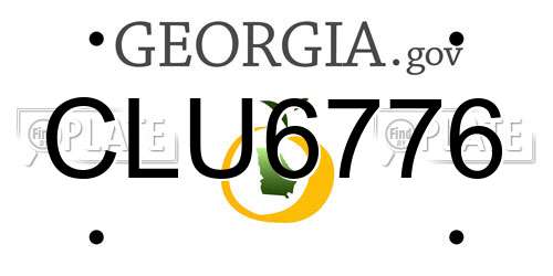 CLU6776 Georgia License Plate