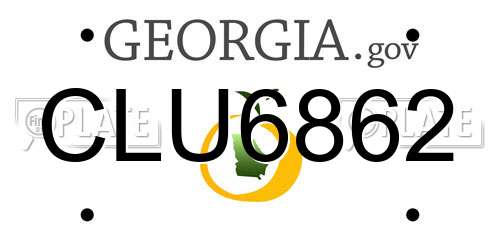 CLU6862 Georgia License Plate