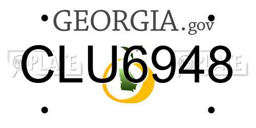 CLU6948 Georgia License Plate