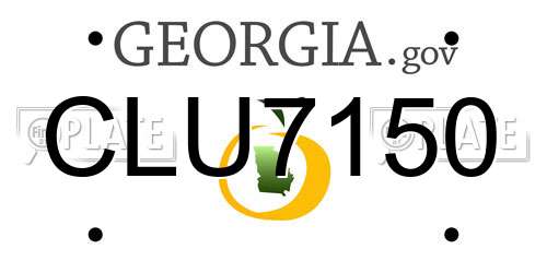 CLU7150 Georgia License Plate
