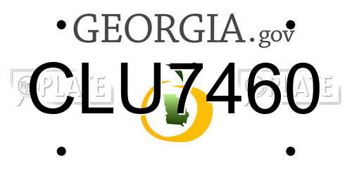 CLU7460 Georgia License Plate