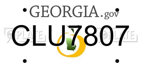 CLU7807 Georgia License Plate