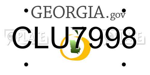 CLU7998 Georgia License Plate