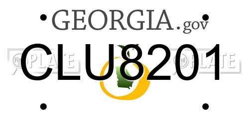 CLU8201 Georgia License Plate
