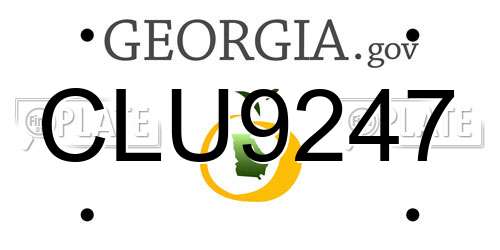 CLU9247 Georgia License Plate