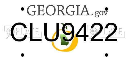 CLU9422 Georgia License Plate