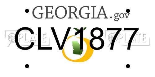 CLV1877 Georgia License Plate