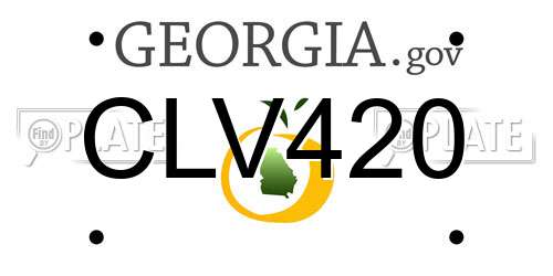 CLV420 Georgia License Plate