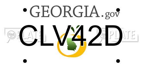 CLV42D Georgia License Plate