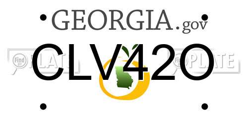 CLV42O Georgia License Plate