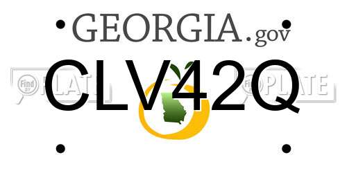 CLV42Q Georgia License Plate