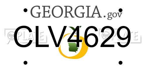 CLV4629 Georgia License Plate