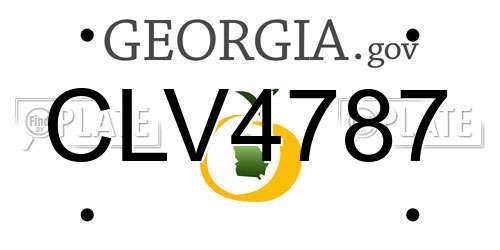 CLV4787 Georgia License Plate