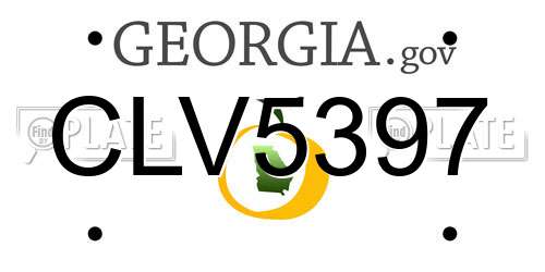 CLV5397 Georgia License Plate