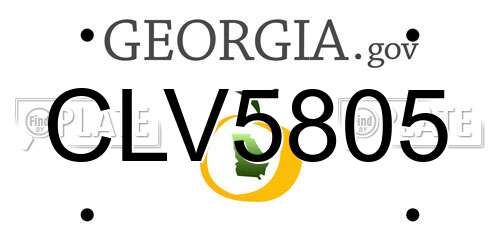 CLV5805 Georgia License Plate