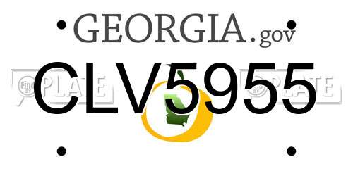 CLV5955 Georgia License Plate