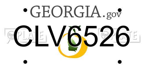 CLV6526 Georgia License Plate