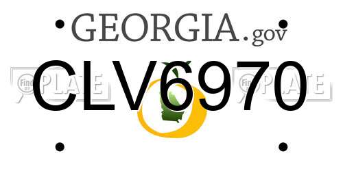 CLV6970 Georgia License Plate