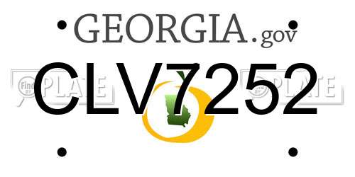 CLV7252 Georgia License Plate