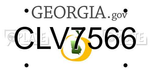 CLV7566 Georgia License Plate