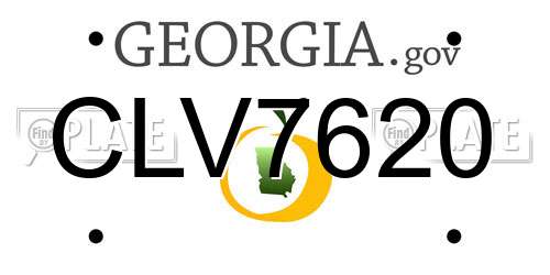 CLV7620 Georgia License Plate