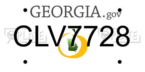 CLV7728 Georgia License Plate