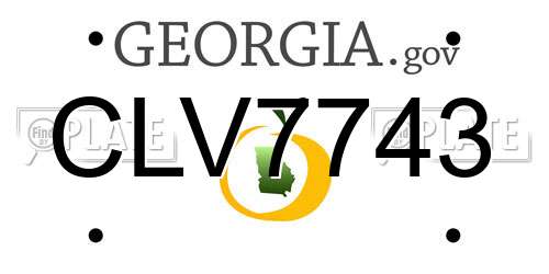 CLV7743 Georgia License Plate