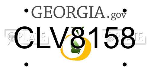 CLV8158 Georgia License Plate