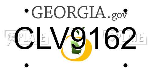 CLV9162 Georgia License Plate