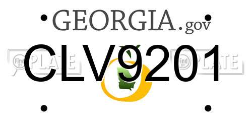 CLV9201 Georgia License Plate
