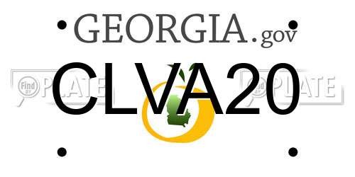 CLVA20 Georgia License Plate