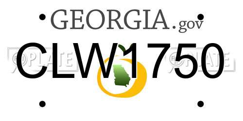 CLW1750 Georgia License Plate