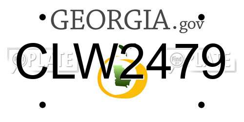 CLW2479 Georgia License Plate