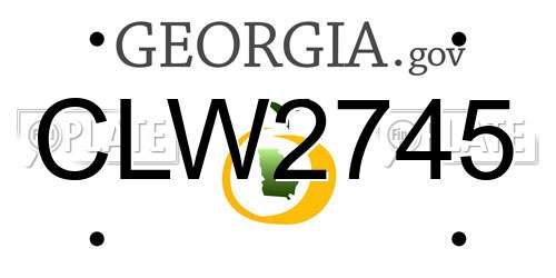 CLW2745 Georgia License Plate