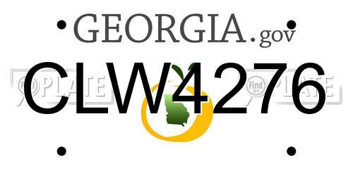 CLW4276 Georgia License Plate