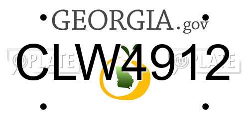 CLW4912 Georgia License Plate