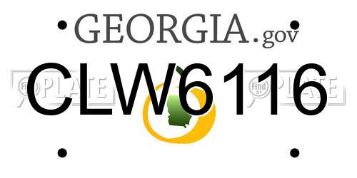 CLW6116 Georgia License Plate