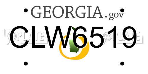CLW6519 Georgia License Plate
