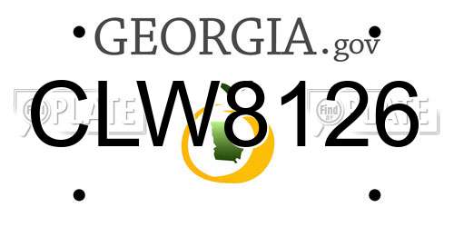 CLW8126 Georgia License Plate