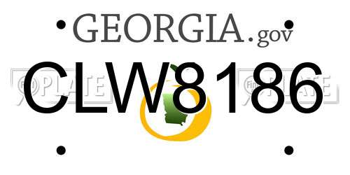 CLW8186 Georgia License Plate