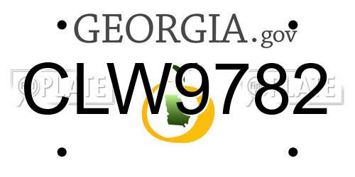 CLW9782 Georgia License Plate